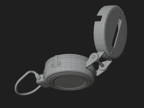 Old Lensatic Compass 3D Model