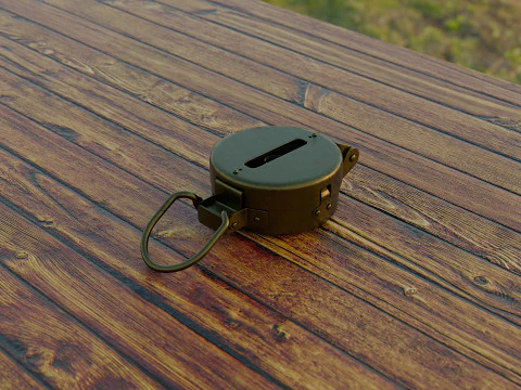 Old Lensatic Compass 3D Model