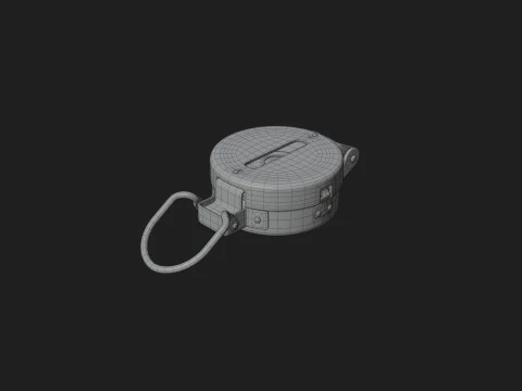 Old Lensatic Compass 3D Model