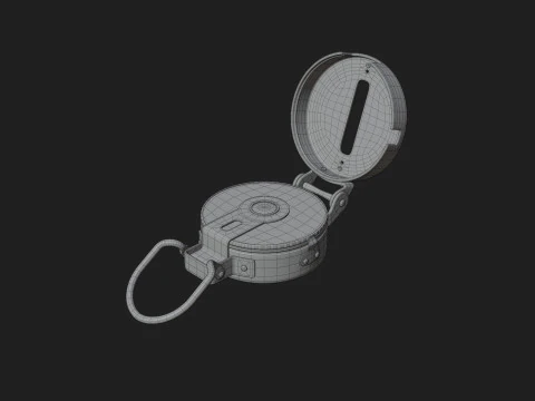 Old Lensatic Compass 3D Model