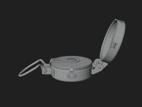 Old Lensatic Compass Modèle 3D
