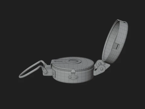 Old Lensatic Compass 3D Model