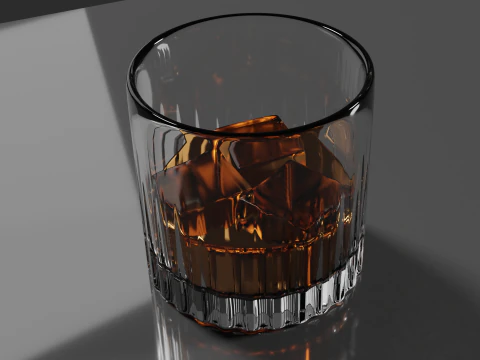 Whisky Glass High Quality 3D Model