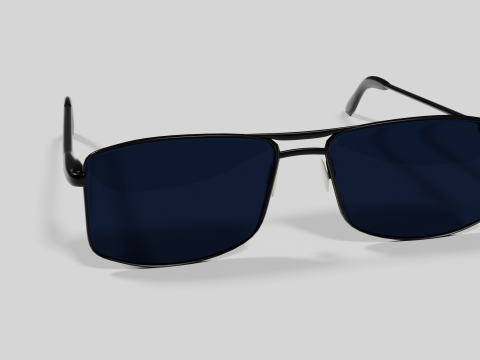 Sunglasses Highpoly pair of with lenses Model 3D