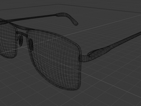 Sunglasses Highpoly pair of with lenses Model 3D