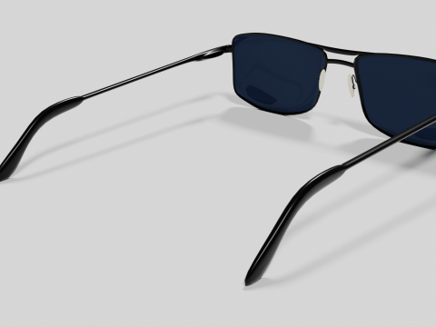 Sunglasses Highpoly pair of with lenses Model 3D