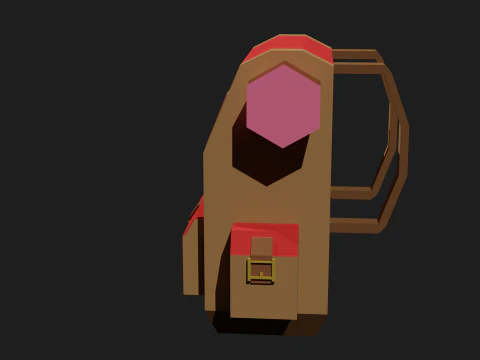 Lowpoly Camping Backpack 3D Model