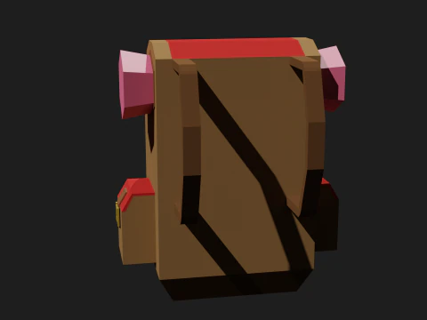 Lowpoly Camping Backpack 3D Model