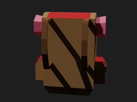 Lowpoly Camping Backpack 3D मॉडल