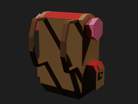 Lowpoly Camping Backpack 3D मॉडल