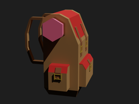 Lowpoly Camping Backpack 3D मॉडल