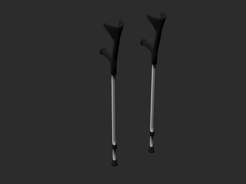 Forearm Crutches Modelo 3D