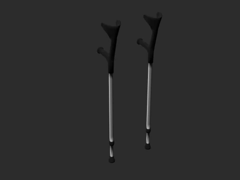 Unterarmgehst&uuml;tzen 3D Modell