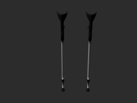 Forearm Crutches Modelo 3D
