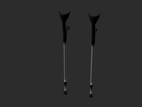 Forearm Crutches Modelo 3D
