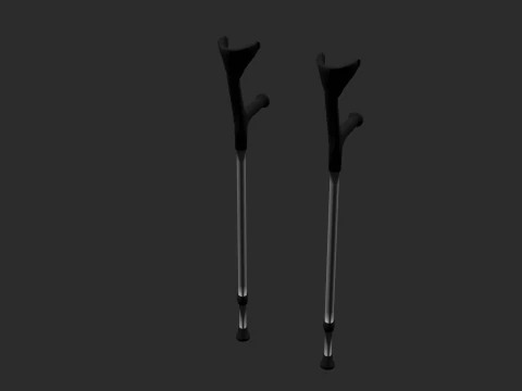 Unterarmgehst&uuml;tzen 3D Modell