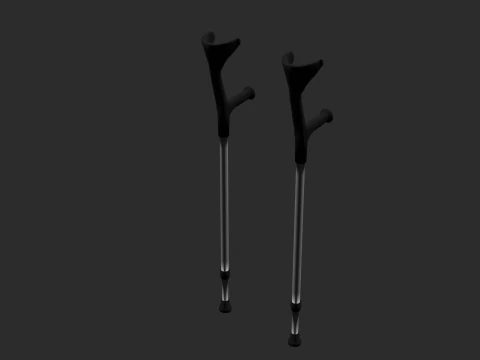 Unterarmgehst&uuml;tzen 3D Modell