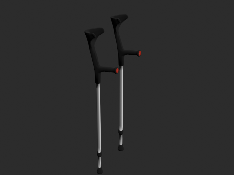 Forearm Crutches Modelo 3D