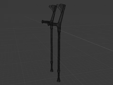 Unterarmgehst&uuml;tzen 3D Modell