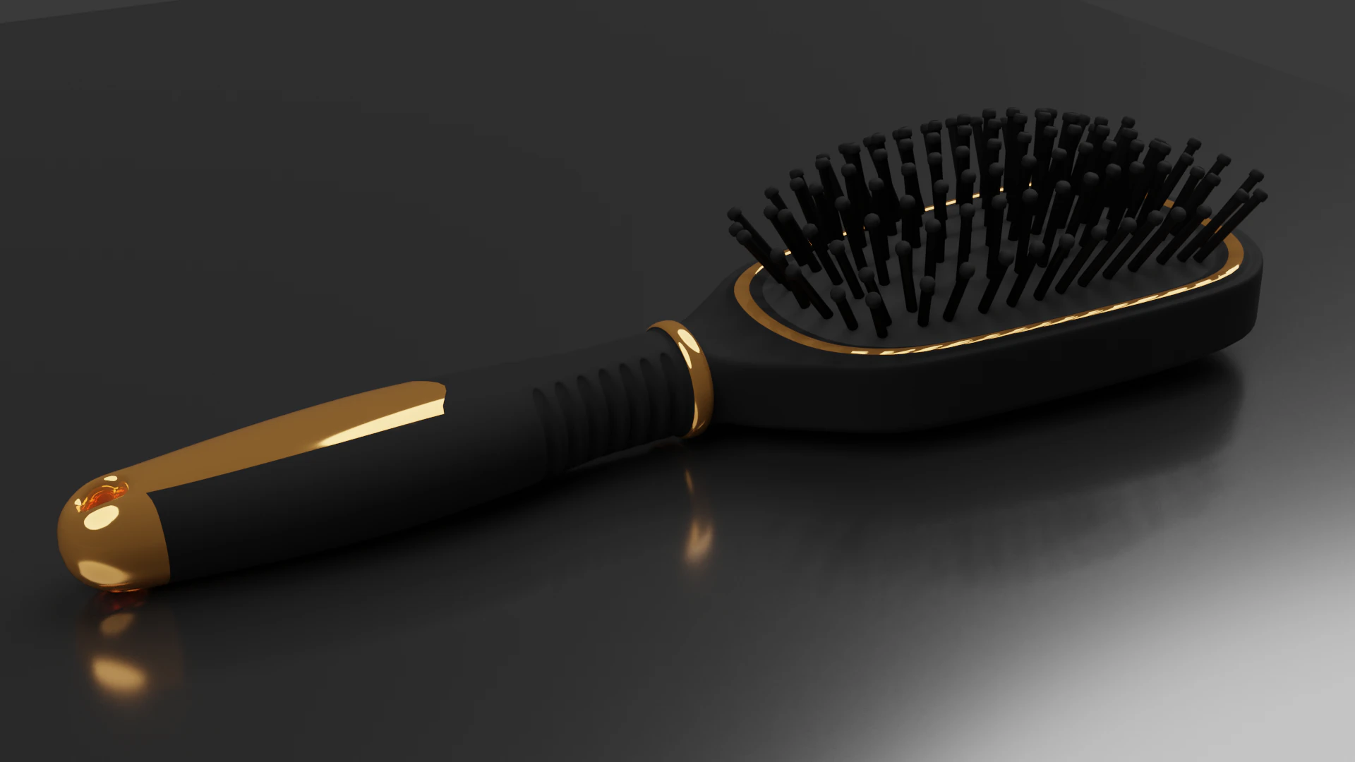 Hairbrush Highpoly hair brush 3D Model .c4d .max .obj .3ds .fbx .stl .blend 