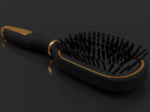 Hairbrush Highpoly hair brush Modello 3D
