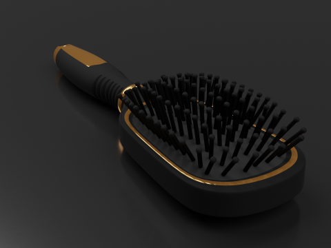 Hairbrush Highpoly hair brush Modello 3D