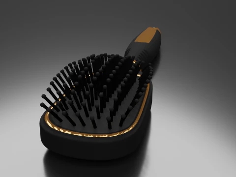 Hairbrush Highpoly hair brush 3D Model