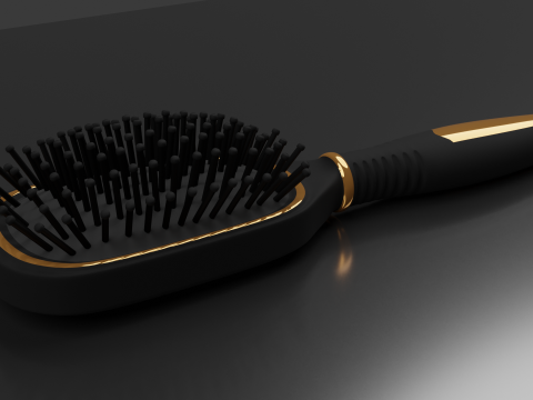Hairbrush Highpoly hair brush Modello 3D