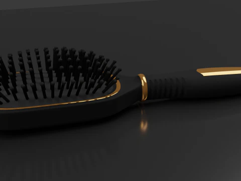 Hairbrush Highpoly hair brush 3D Model