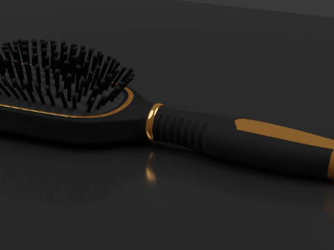 Hairbrush Highpoly hair brush 3D Model