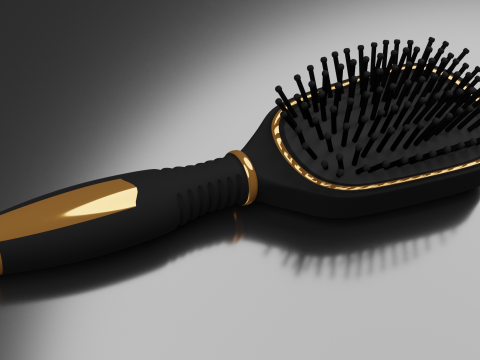 Hairbrush Highpoly hair brush Modello 3D
