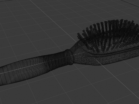 Hairbrush Highpoly hair brush Modello 3D