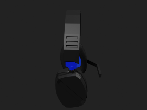 Lowpoly Style Gaming Headset Model 3D