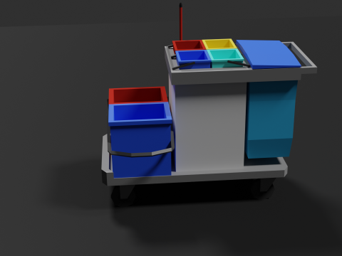 Lowpoly Cleaning Cart 3D Model