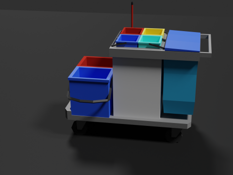 Lowpoly Cleaning Cart 3D Model