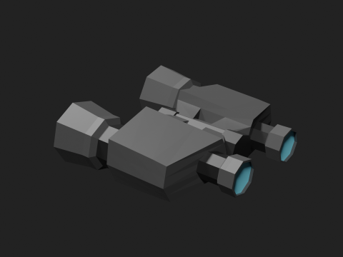 Lowpoly Binocular robot Modelo 3D