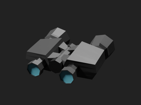 Lowpoly Binocular robot Modelo 3D