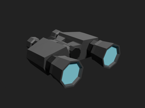Lowpoly Binocular robot Modelo 3D