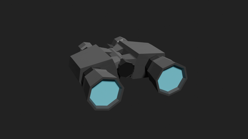 Lowpoly Binocular robot Modelo 3D .c4d .max .obj .3ds .fbx .stl .blend 