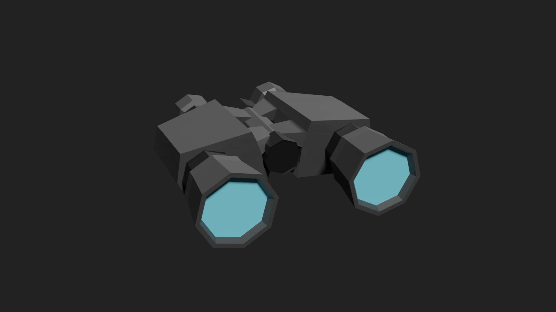 Lowpoly Binocular robot 3D Model .c4d .max .obj .3ds .fbx .stl .blend 