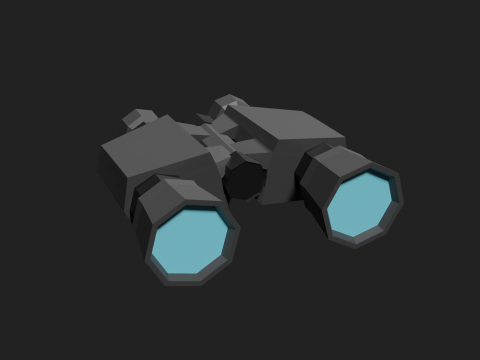 Lowpoly Binocular robot 3D मॉडल