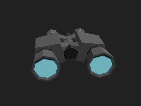 Lowpoly Binocular robot 3D Model