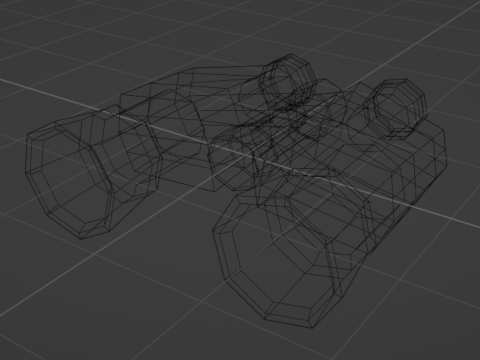 Lowpoly Binocular robot Modelo 3D