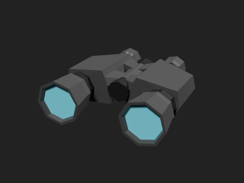 Lowpoly Binocular robot Modelo 3D