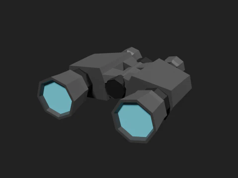Lowpoly Binocular robot 3D Model