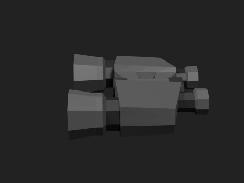Lowpoly Binocular robot 3D Model