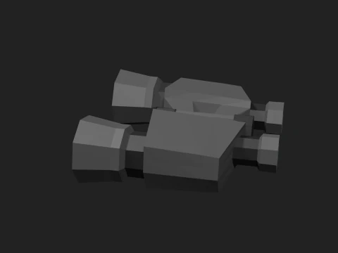 Lowpoly Binocular robot 3D Model