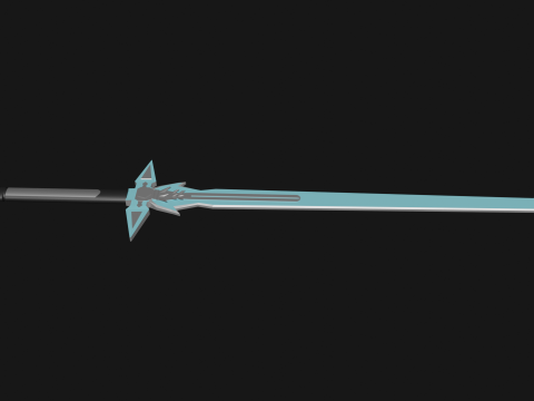 Dark Repulser Kirito Sword SAO Lowpoly Style 3D Model