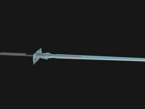 Dark Repulser Kirito Sword SAO Lowpoly Style 3D Model