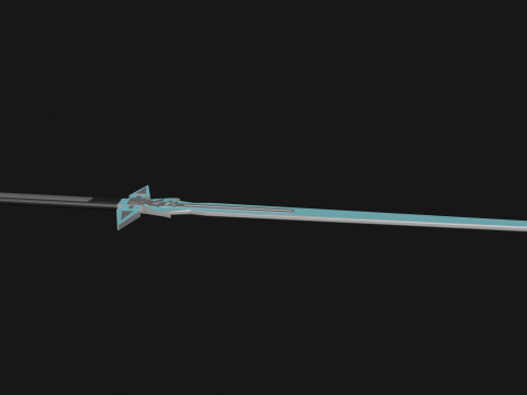 Dark Repulser Kirito Sword SAO Lowpoly Style 3D Model